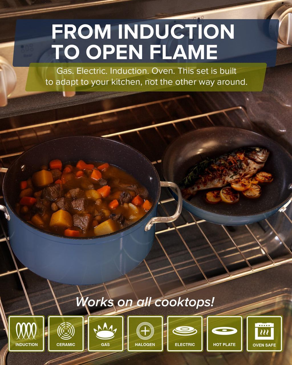 Non Stick Pots and Pans Set I309344
