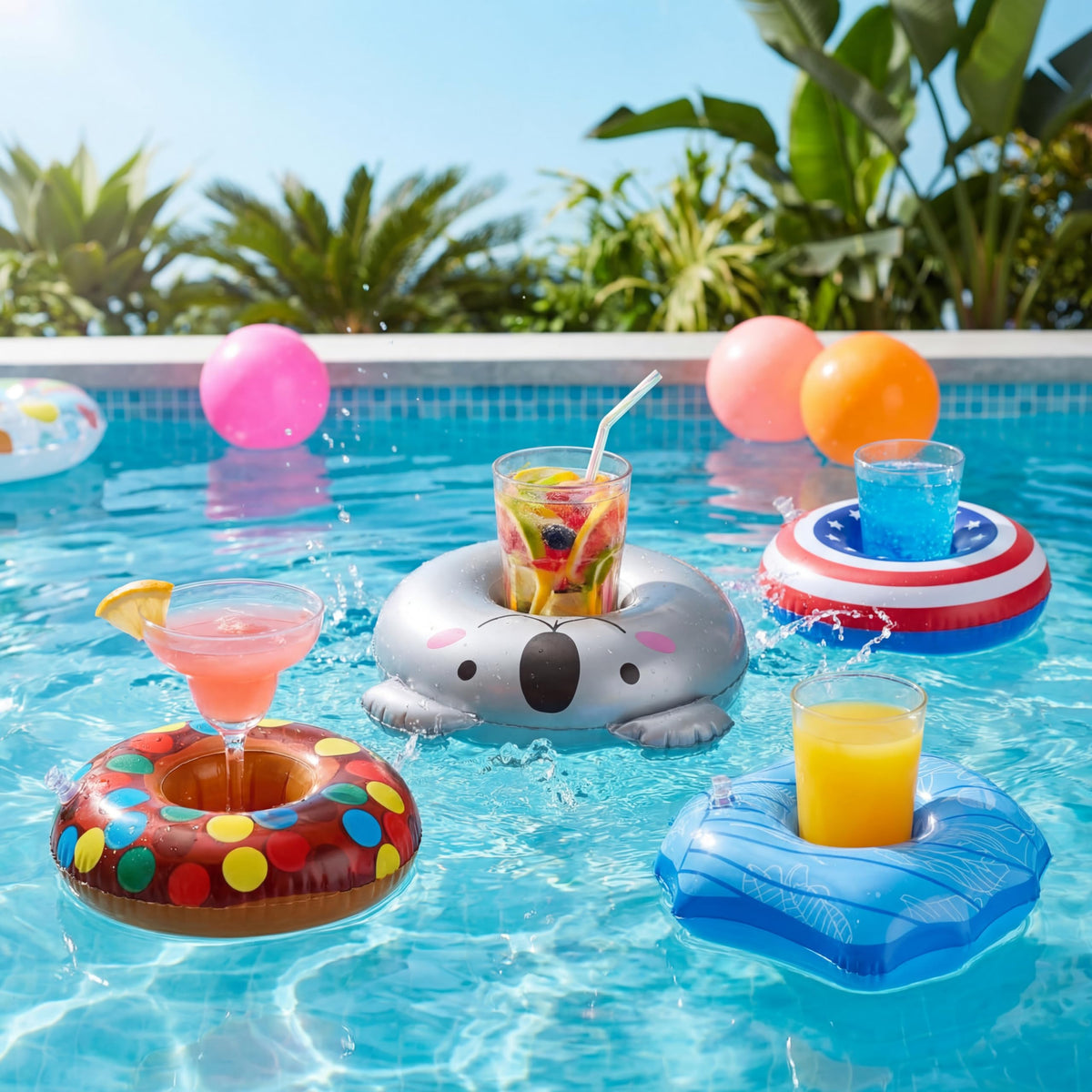 60 Pcs Inflatable Drink Holder B165