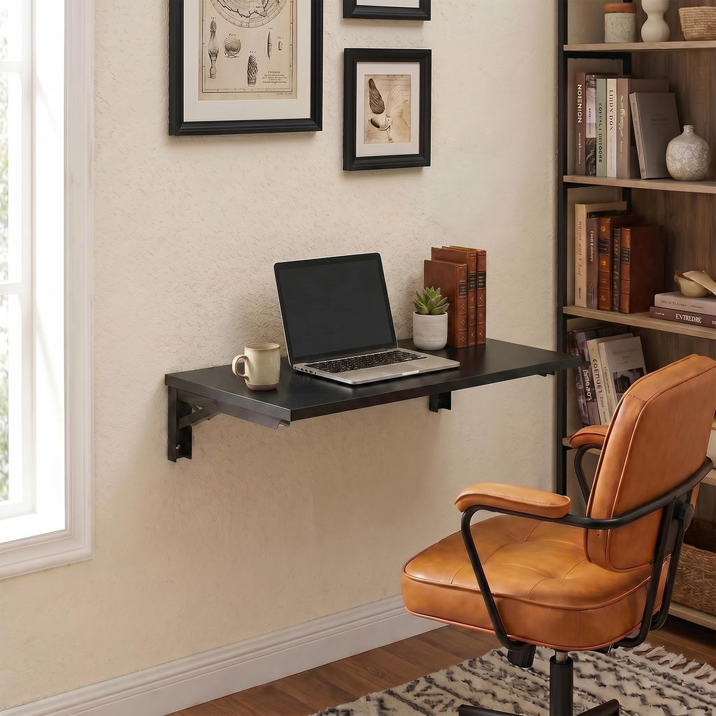 Wall Mounted Folding Table 30x20IN Black V5635