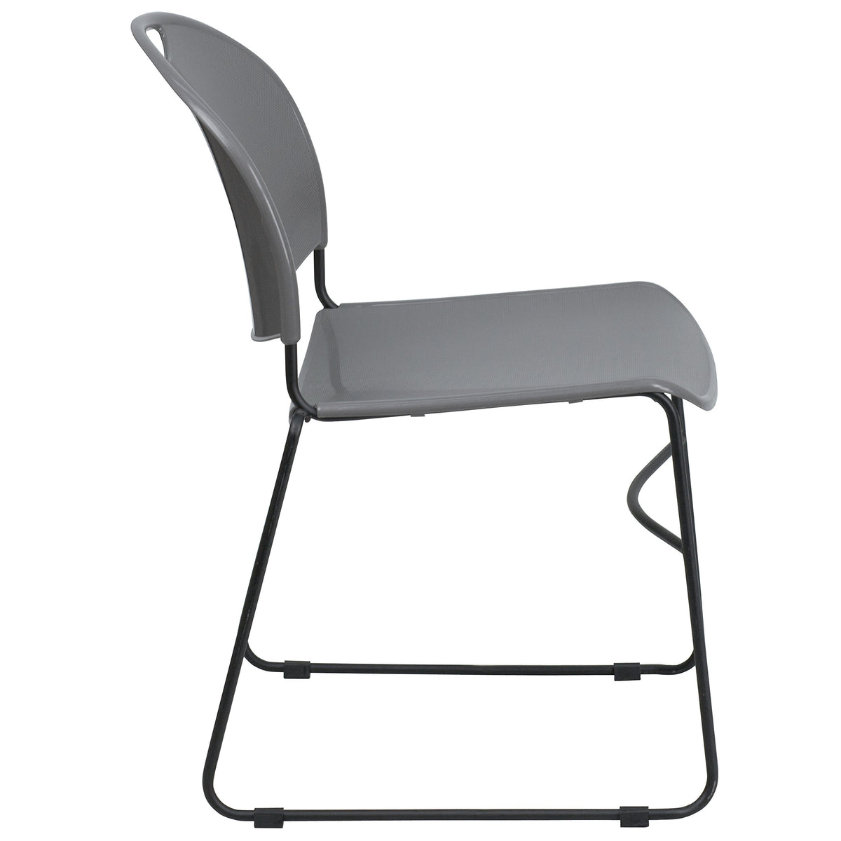 Gray 4 Pack Stack Chair with Black Frame X595