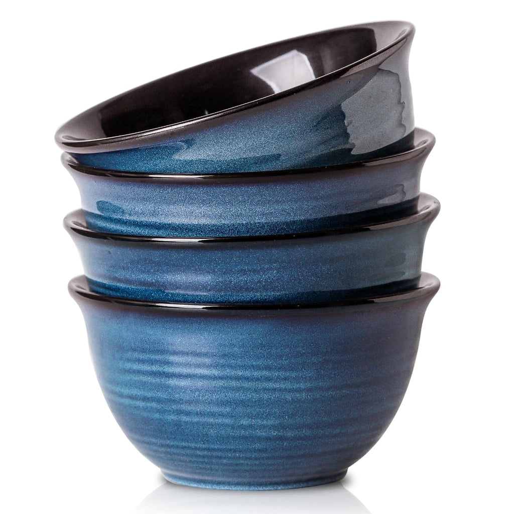 Ceramic Soup Bowls Set of 4, 40 Ounce Navy Blue P71743