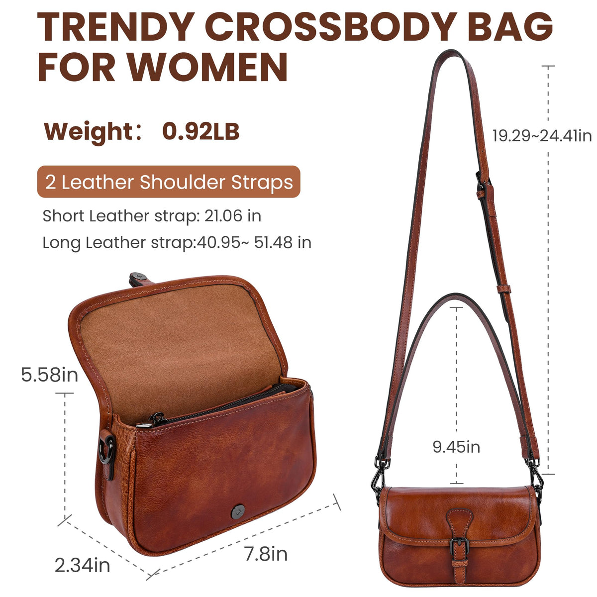Leather Small Crossbody Bag Q563