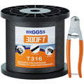 1/8 T316 Black Stainless Steel Cable 300FT E610