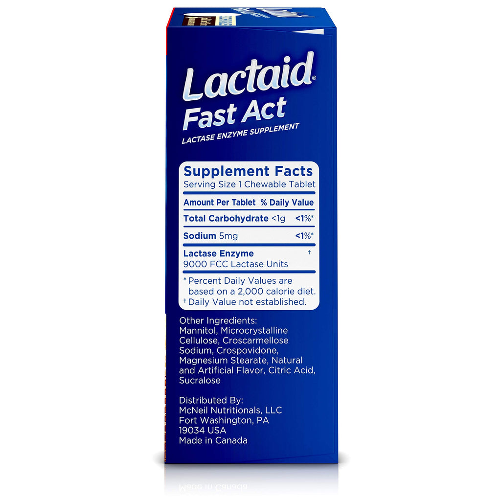 Lactose Intolerance Chewables with Lactase Enzymes, Vanilla Twist, 32 Pks of 1-ct Q844594