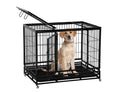 48'' Heavy Duty Metal Dog Crate with Wheels S60225