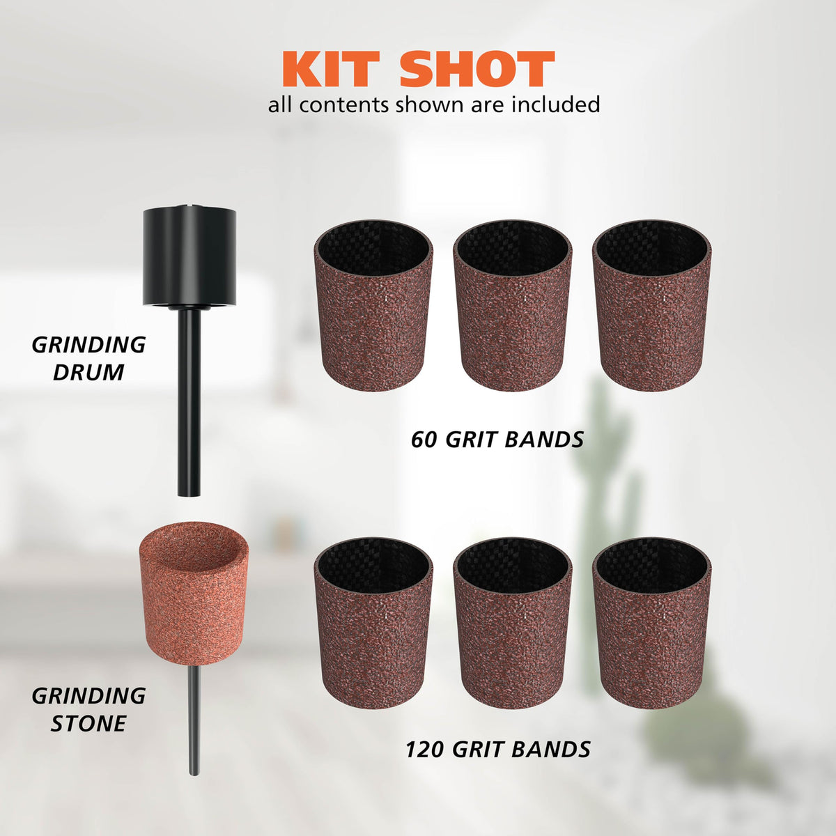 Dog Nail Grinder Replacement Accessory Kit, 8 Pieces W475751