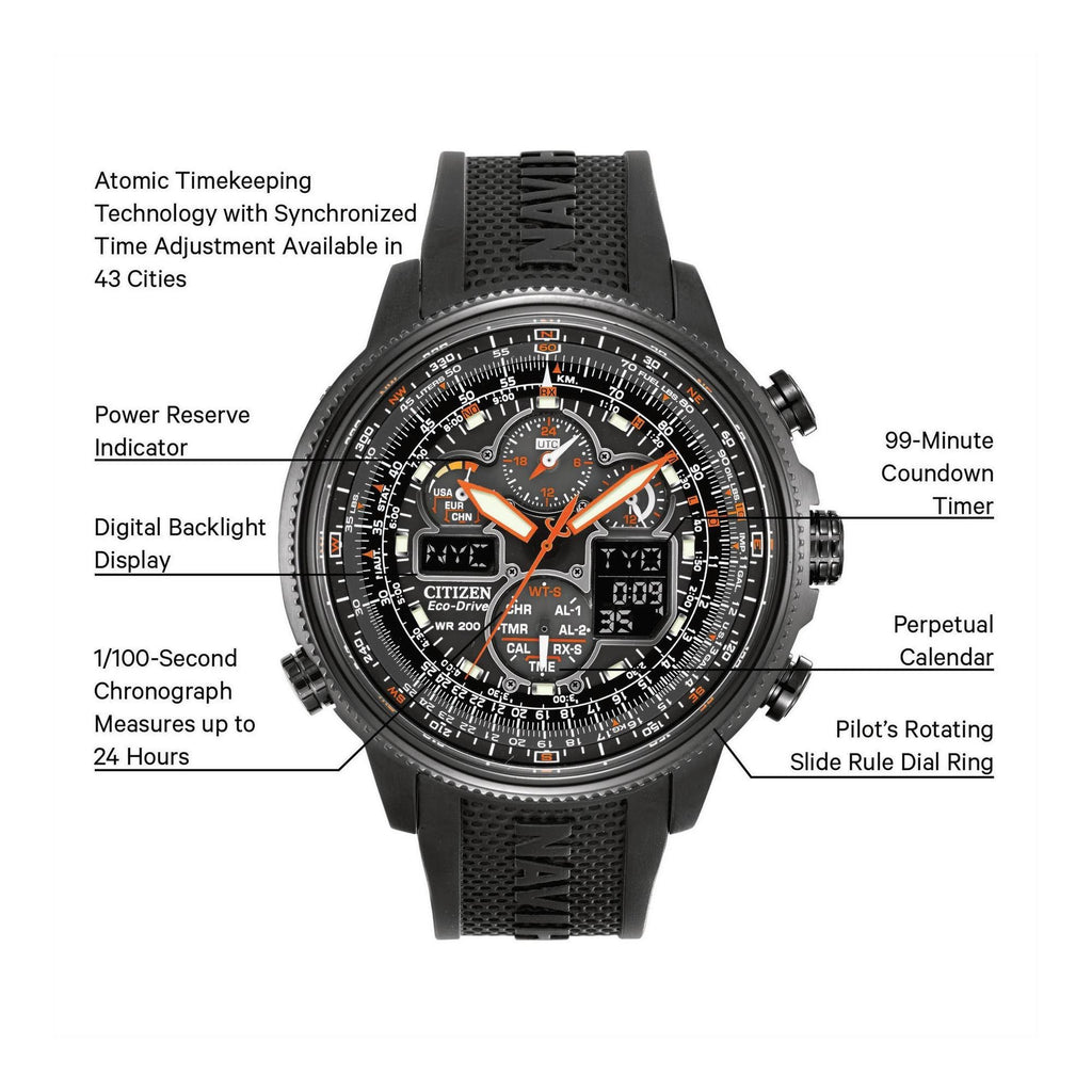 Eco-Drive Pilot Chronograph Watch M48346