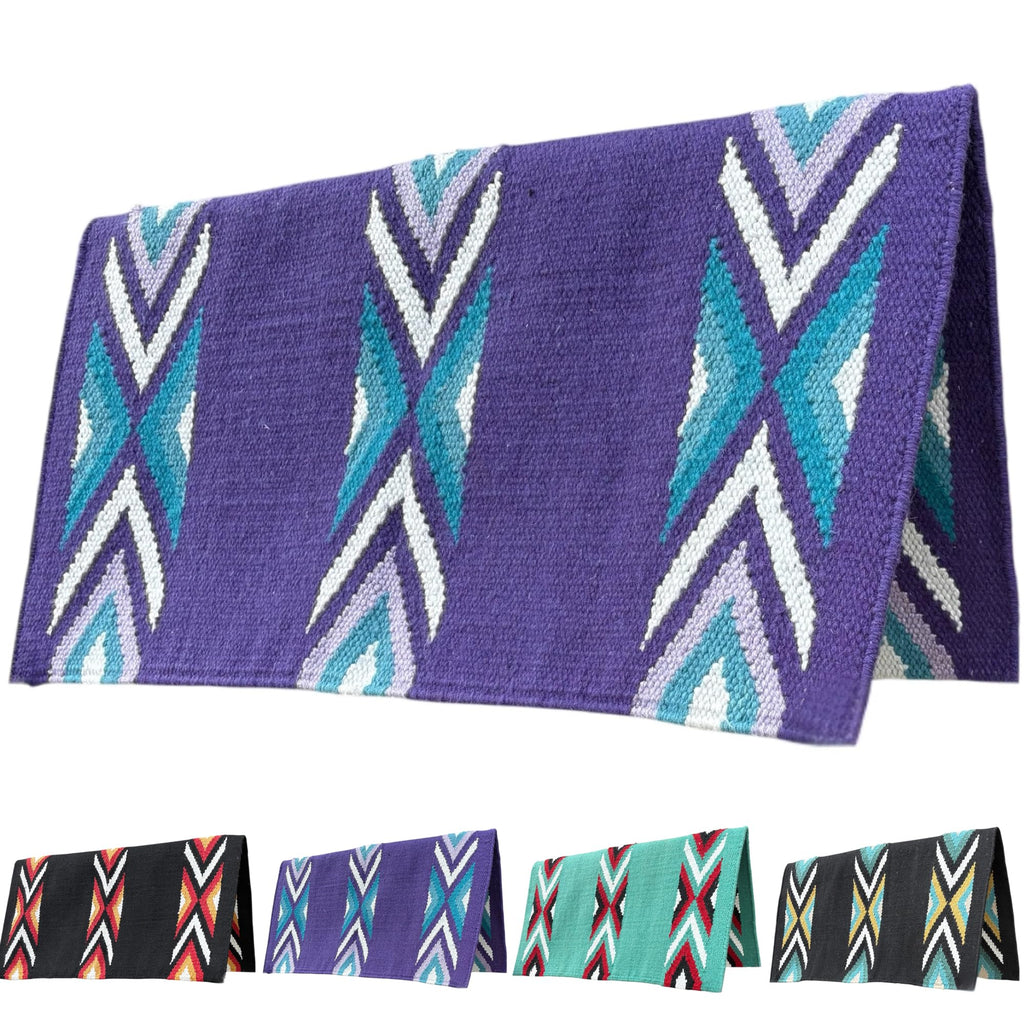 New Zealand Wool Handwoven Horse Saddle Blanket 36x34 Inches W485737
