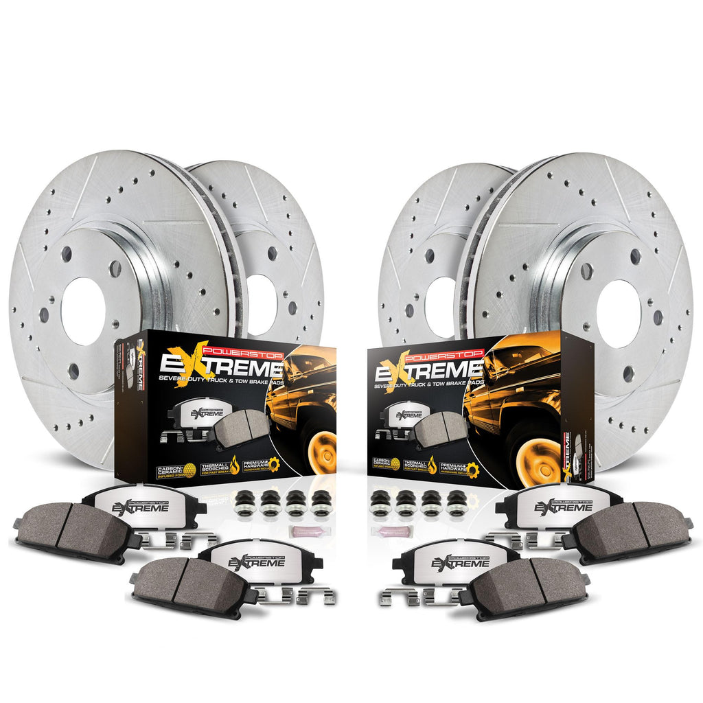 Front & Rear Brake Pad & Rotor Kit A358
