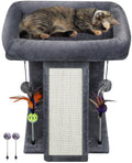 Grey Cat Tree Tower with Scratching Post S99236