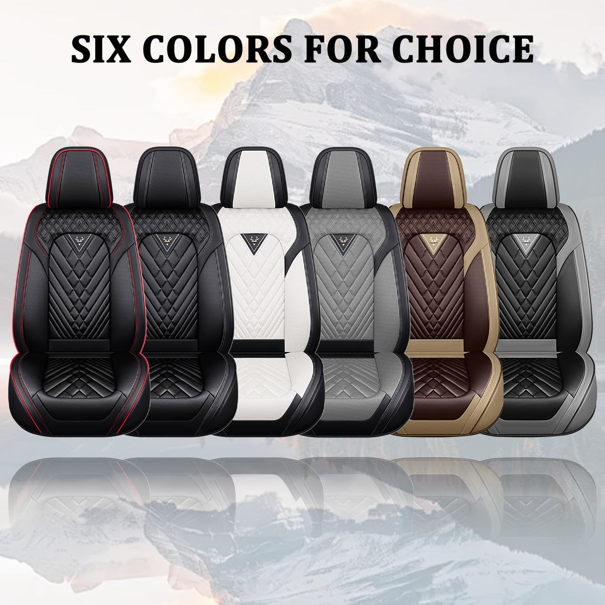Waterproof Nappa Leather Full Set Car Seat Covers H9498