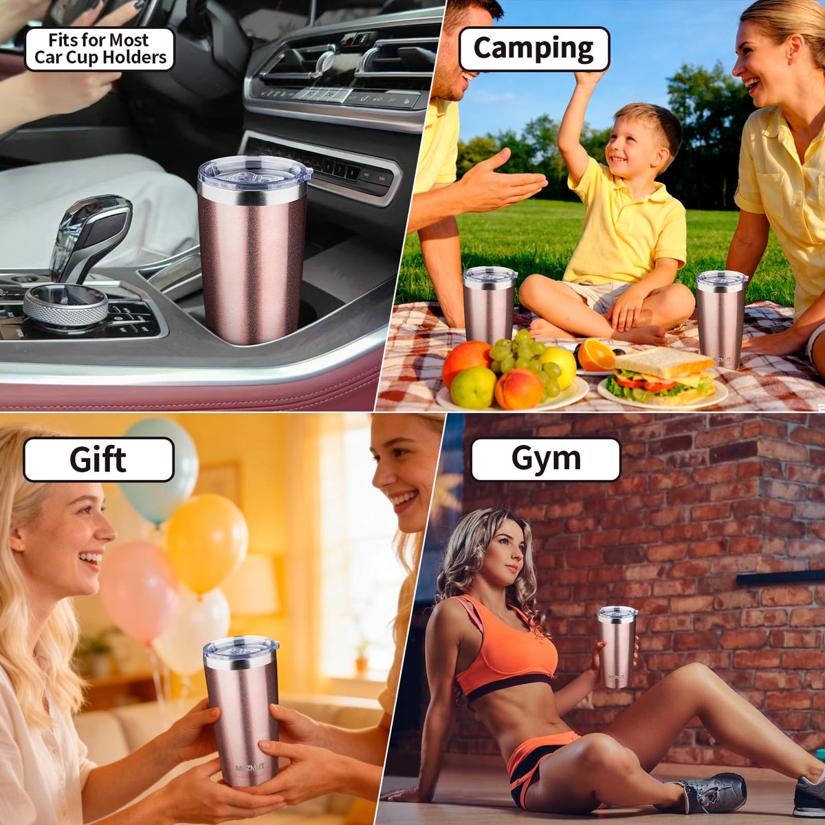 20oz Insulated Tumbler with Lid Straw A75844