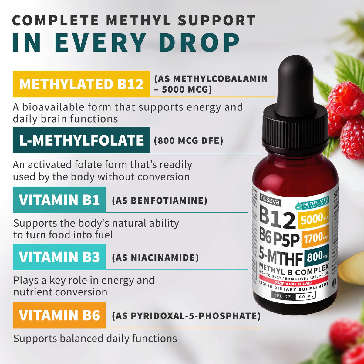 Methylated B Complex Liquid Drops Pack of 4 N876072