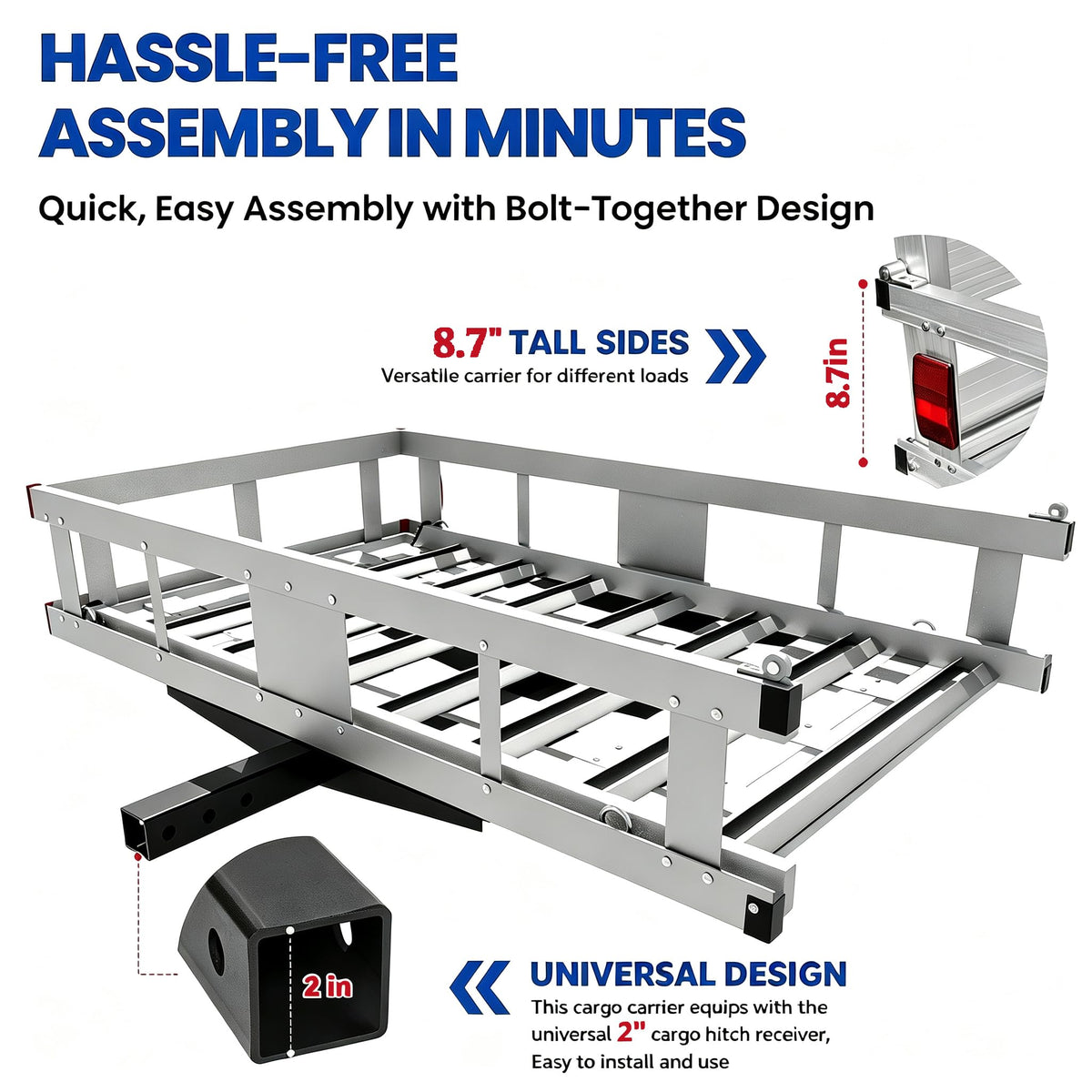 48"x29.5" Aluminum Wheelchair Scooter Mobility Carrier Y40481