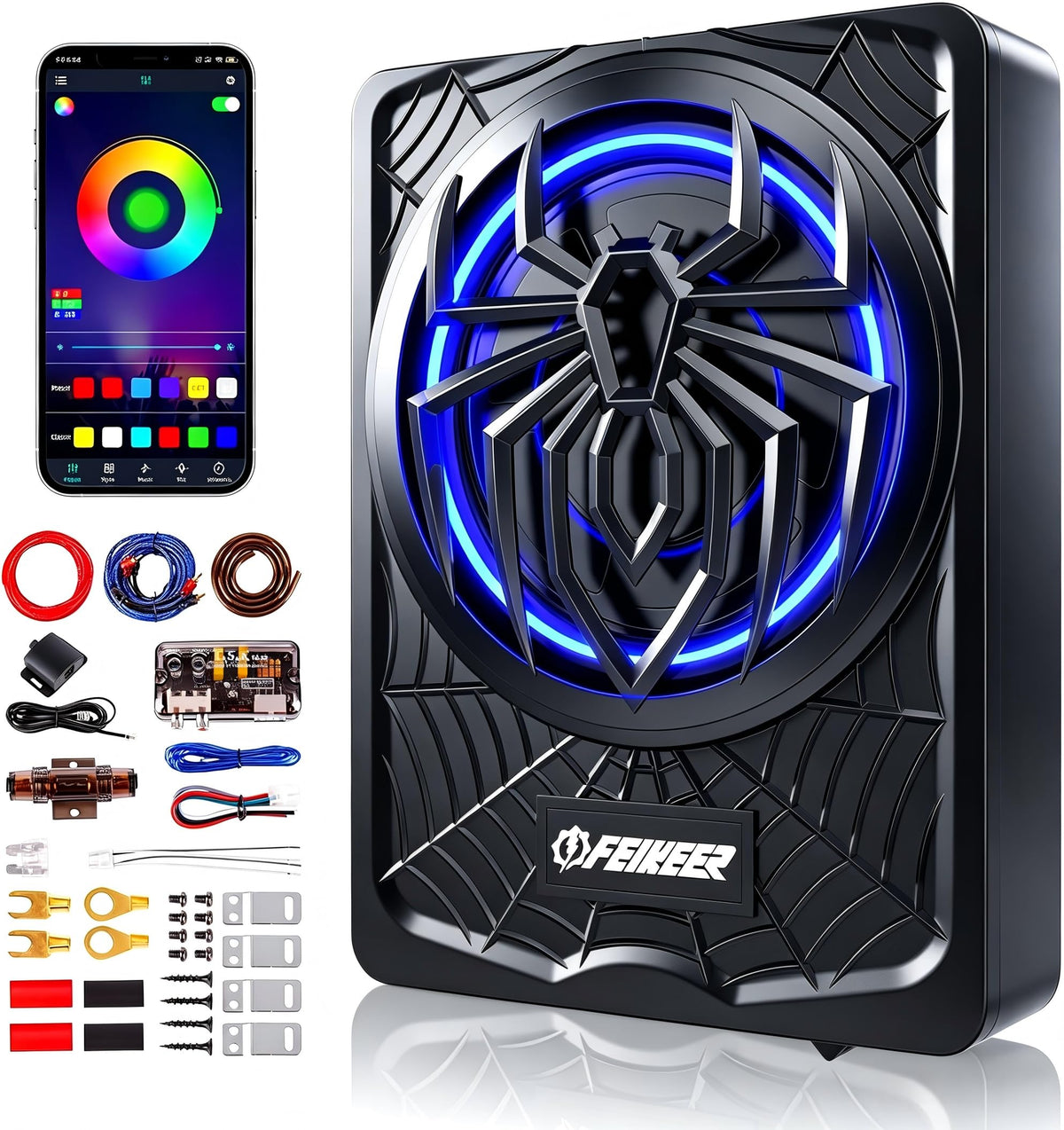1200W Slim Underseat Subwoofer and Amp Package J59239