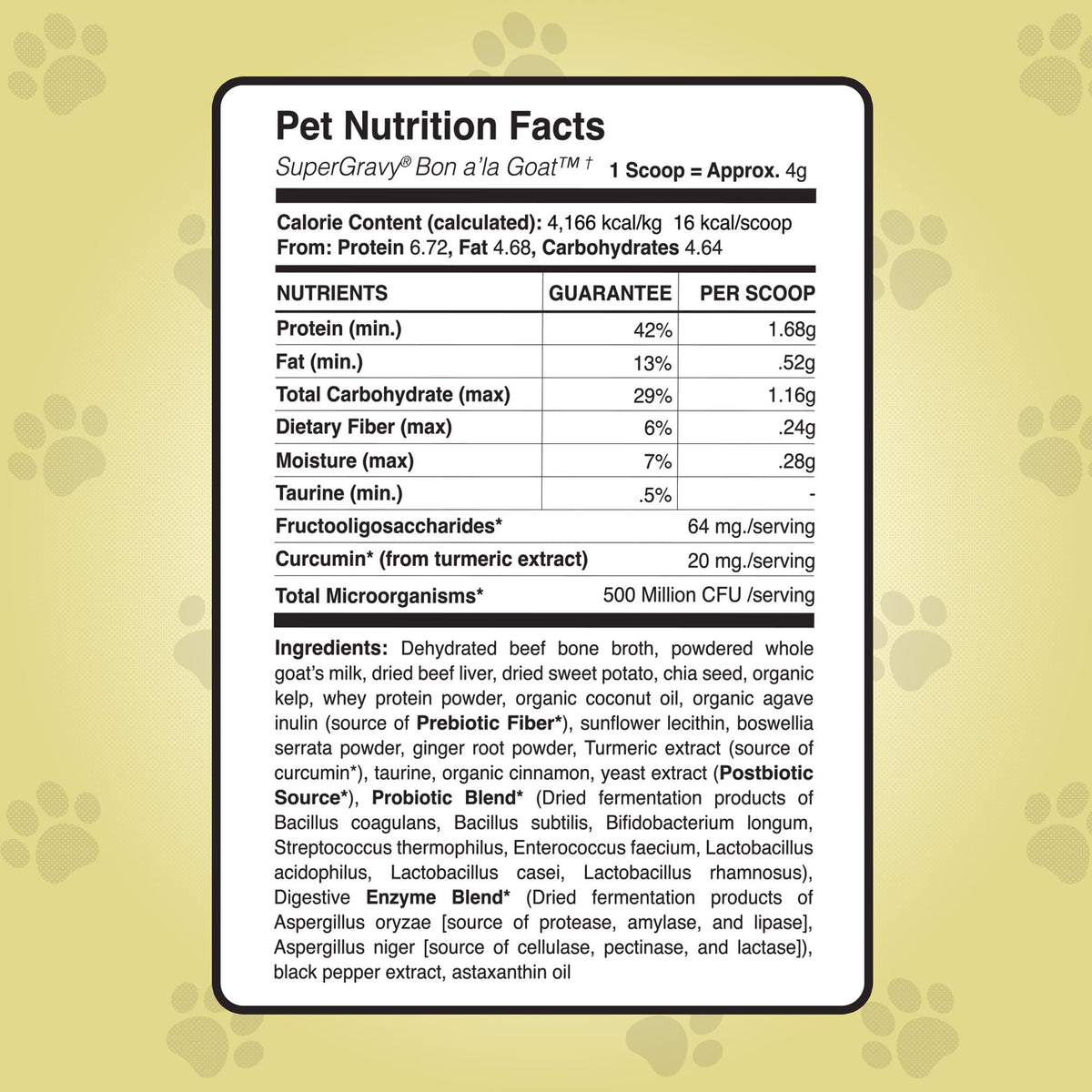 Goat Yogurt Cheese Blend Dog Food Topper 9 oz 60 Scoop J99445