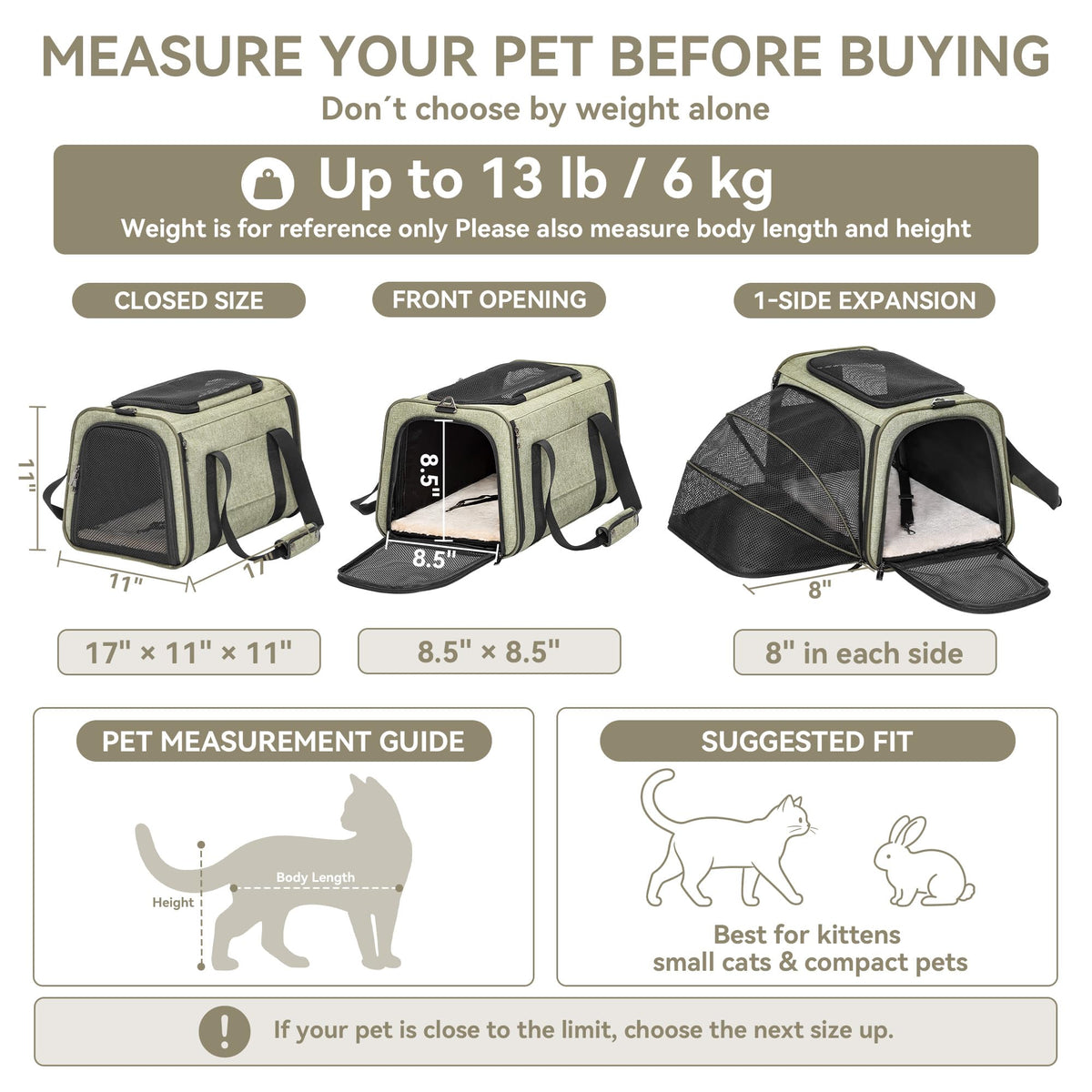 Expandable Cat Carrier Q939
