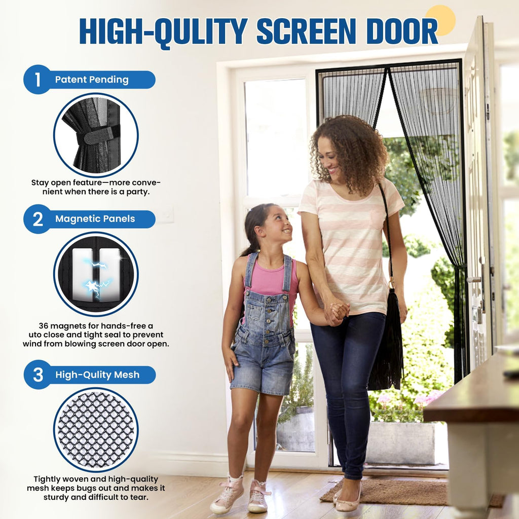 Magnetic Screen Door 38"×83" Z352