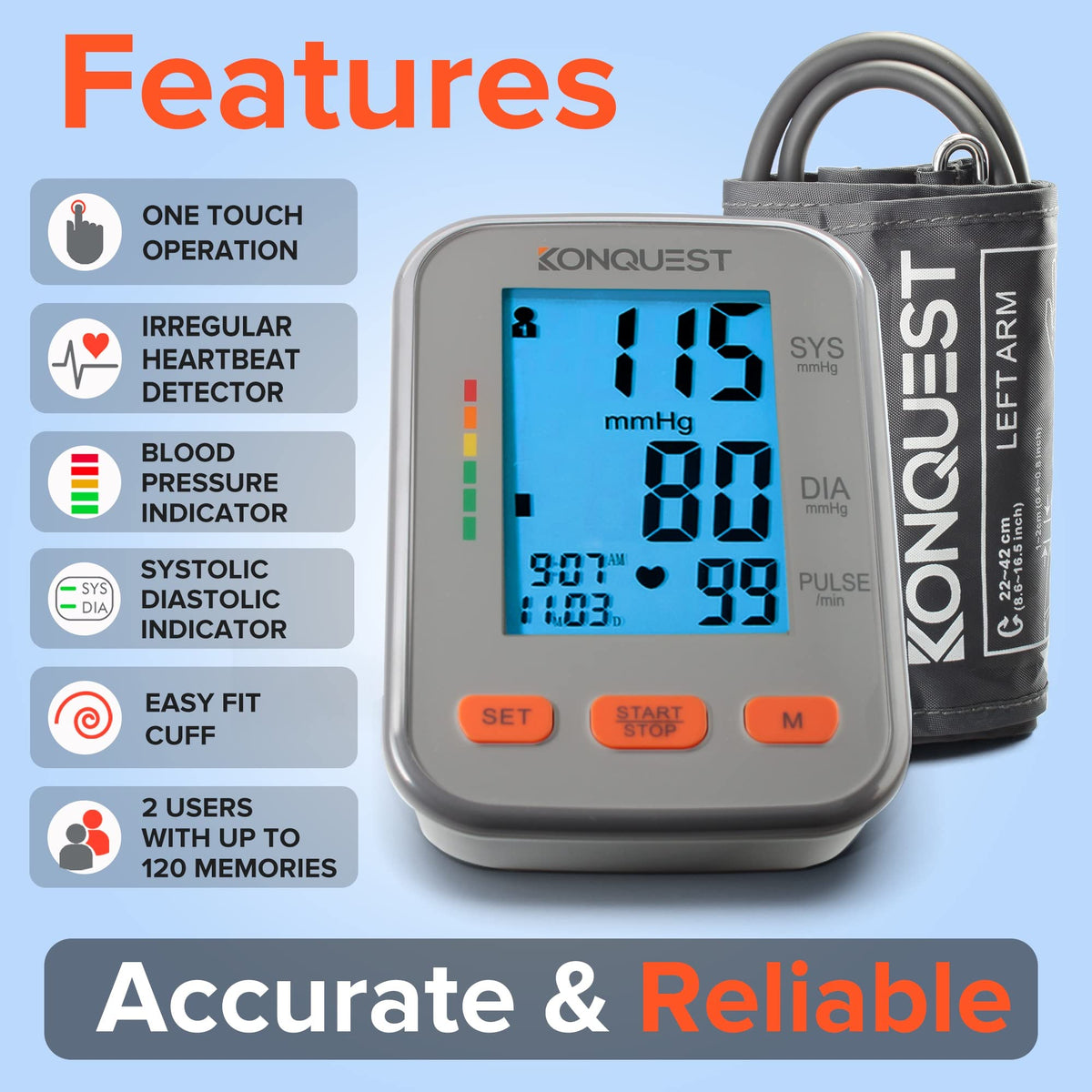 Automatic Upper Arm Blood Pressure Monitor Extra Large Cuff V2490