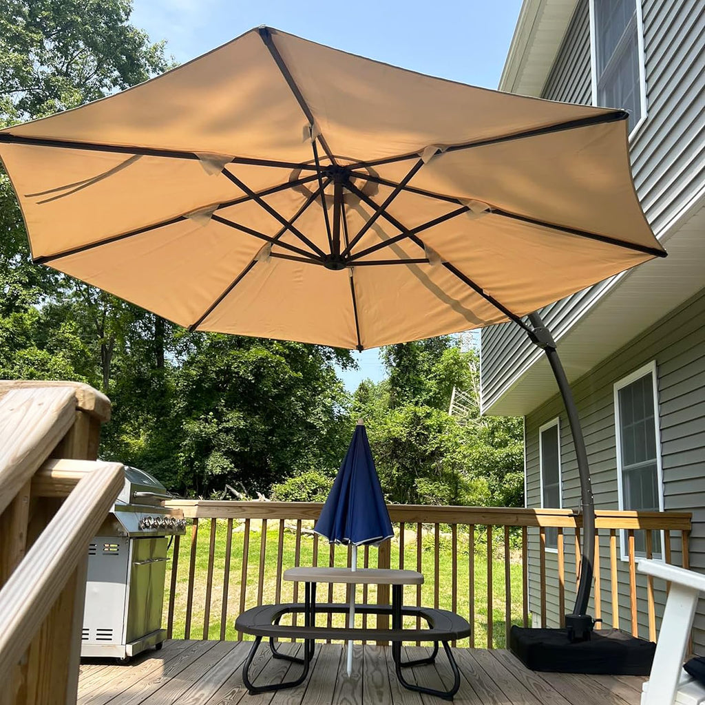 11 FT Aluminum Offset Cantilever Umbrella J723