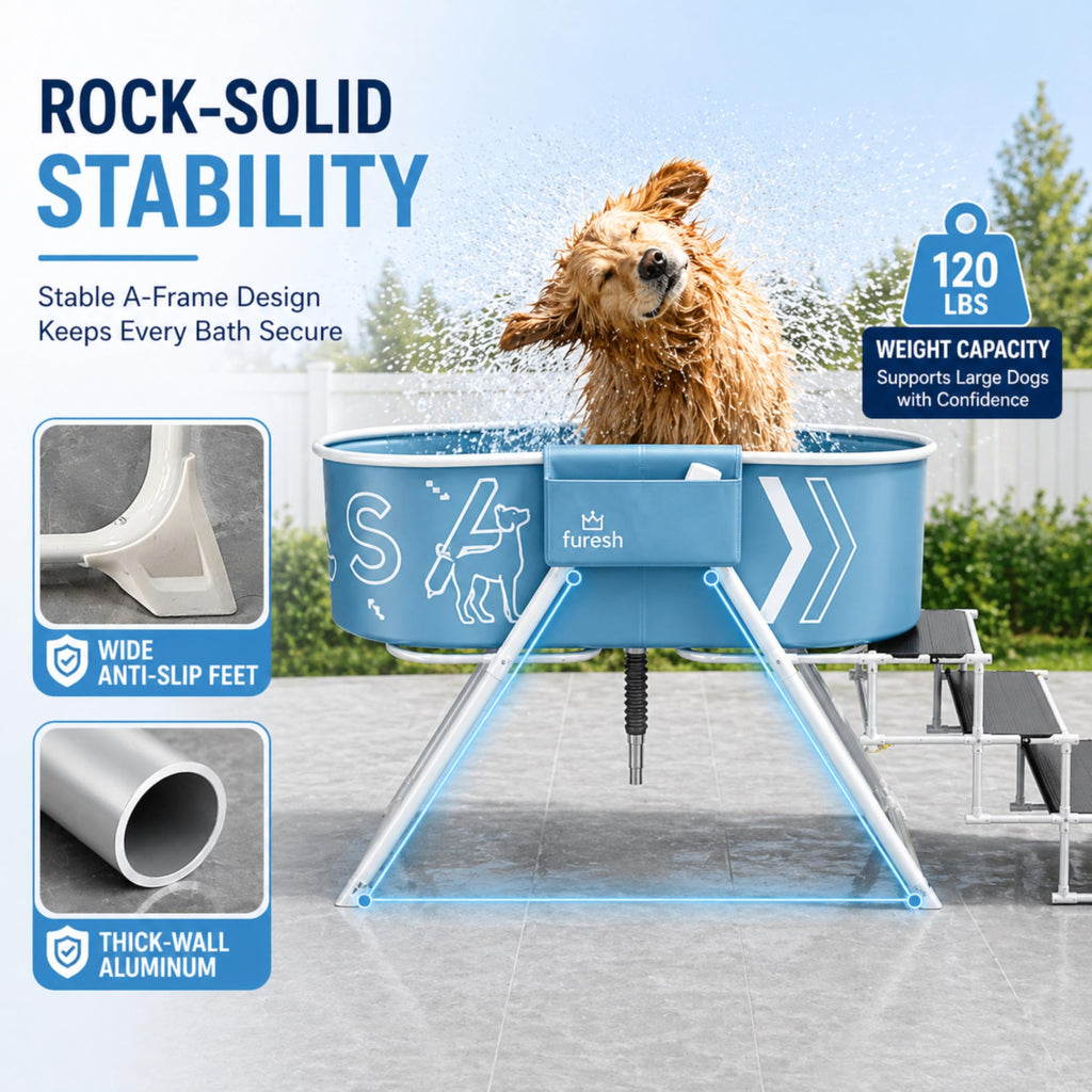 Foldable Dog Washing Station with Stairs E2305