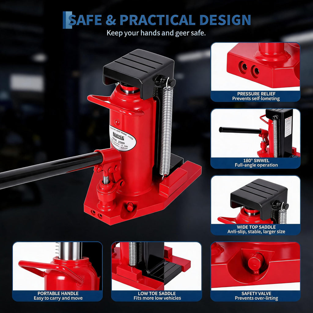 2.5 Ton Toe 5 Ton Top Air Hydraulic Floor Jack H4098