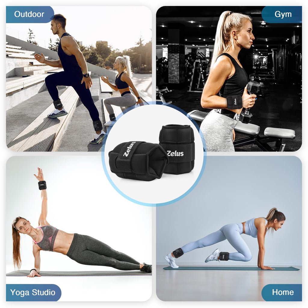 Adjustable Ankle Weights Set with Removable Sandbags H1705