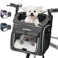 Foldable Soft-Sided Dog Bike Basket Carrier with 2 Open Doors O4818