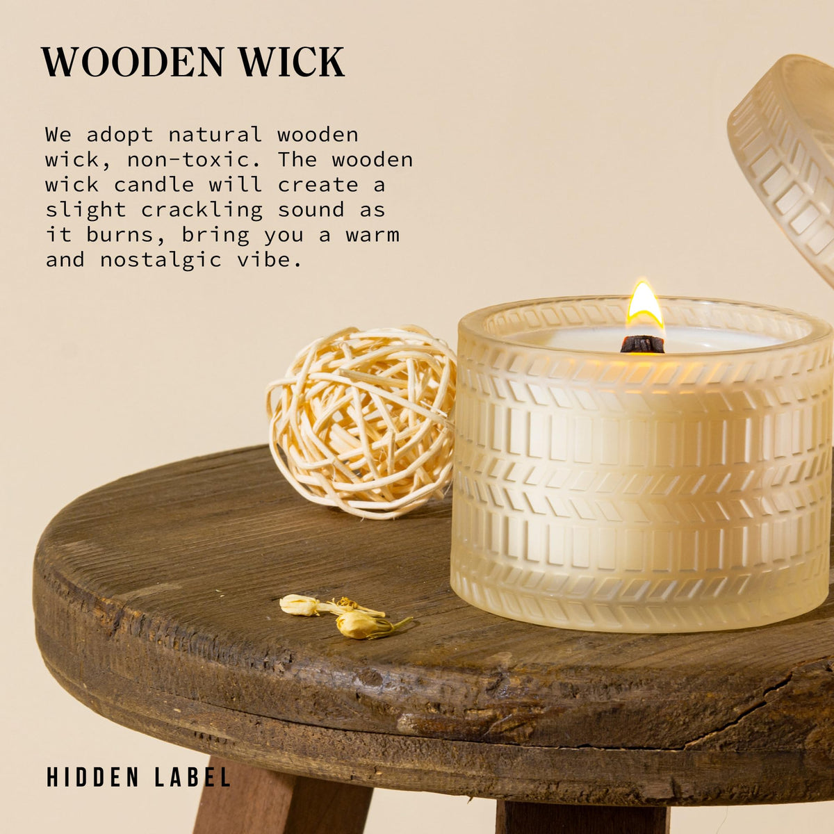 Vanilla Coconut Wood Wick Candle 7.4 oz X14330