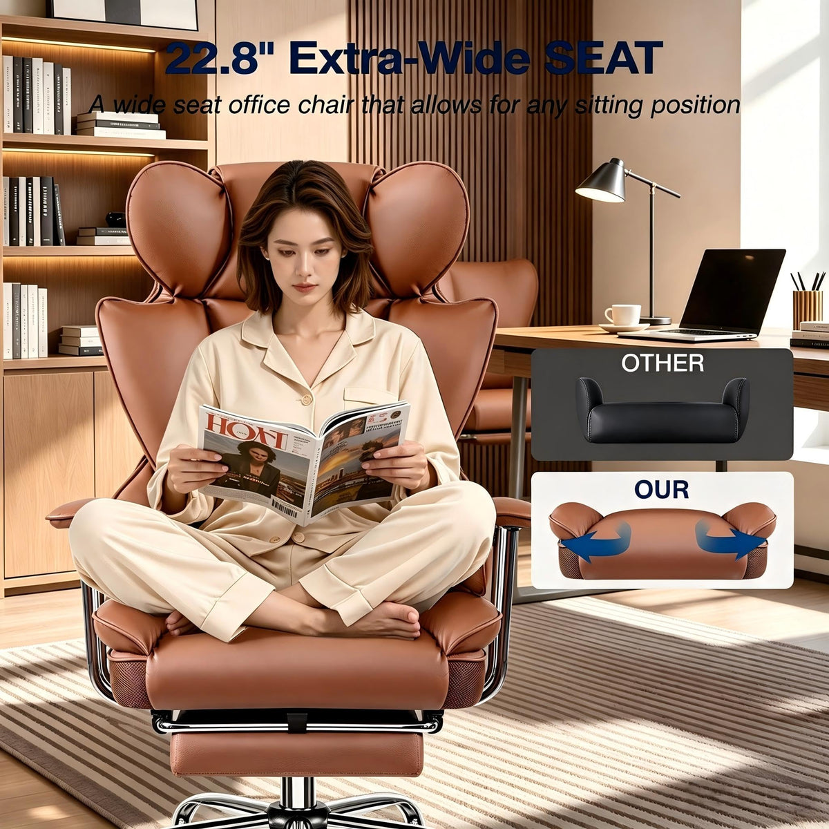 Big and Tall High Back Office Chair with Footrest F30864