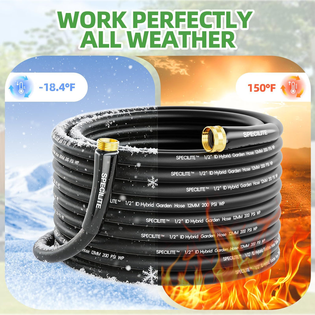Lightweight Garden Water Hose 25 Ft x 1/2" W175