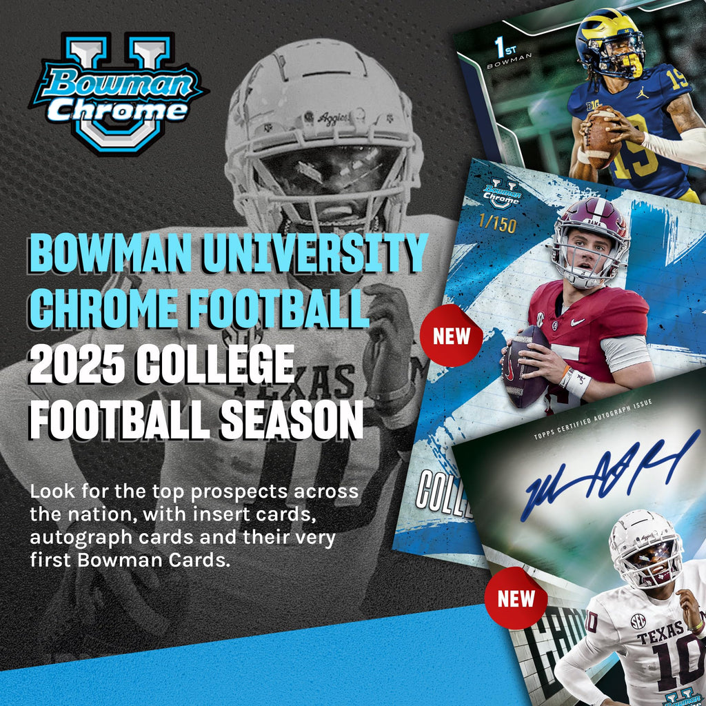 2025 Bowman University Chrome NCAA Football Value Box O929