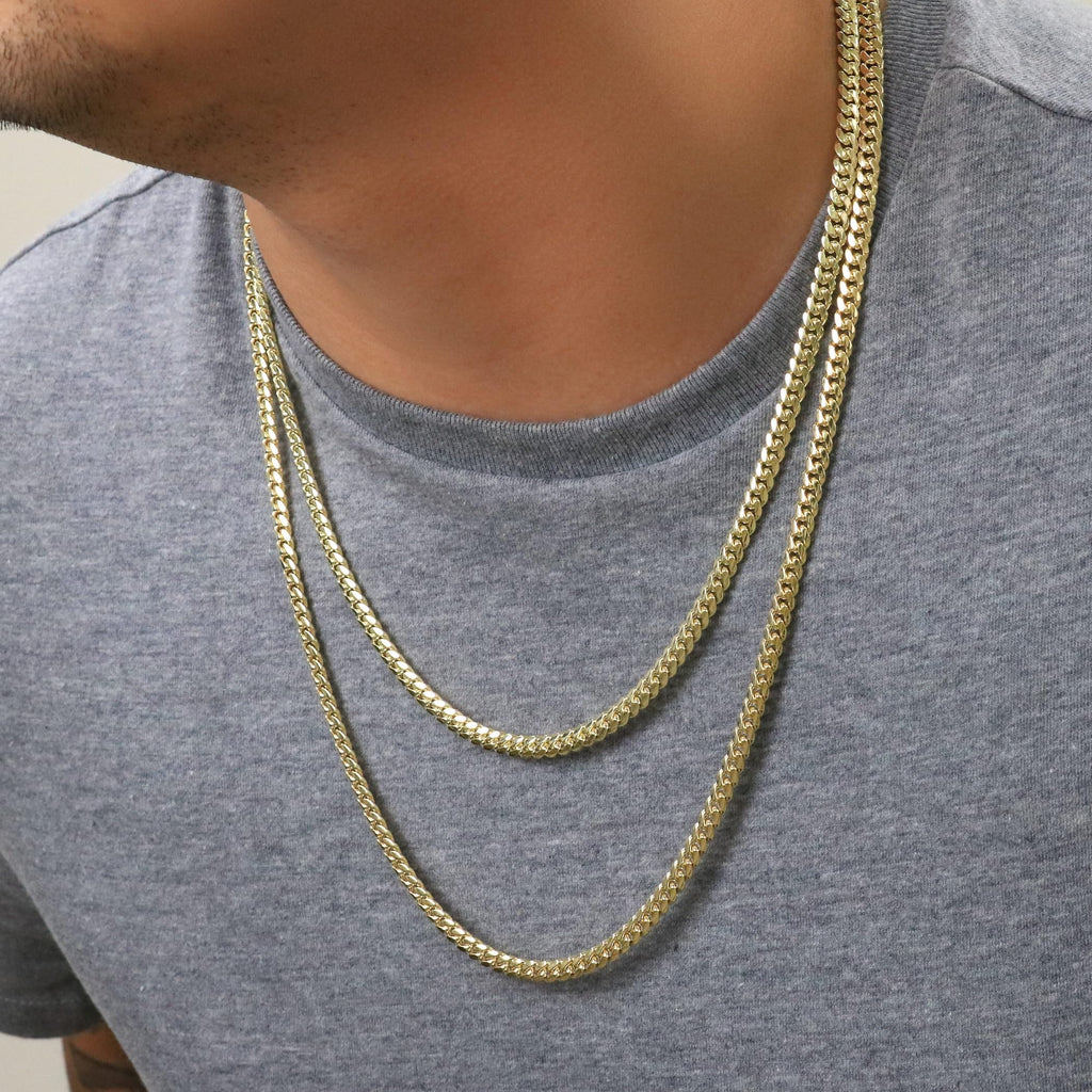 14k Yellow Gold Cuban Link Chain Necklace K676