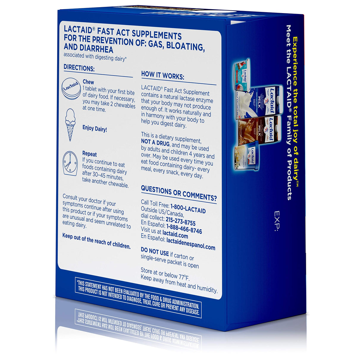 Lactose Intolerance Chewables with Lactase Enzymes, Vanilla Twist, 32 Pks of 1-ct Q844594