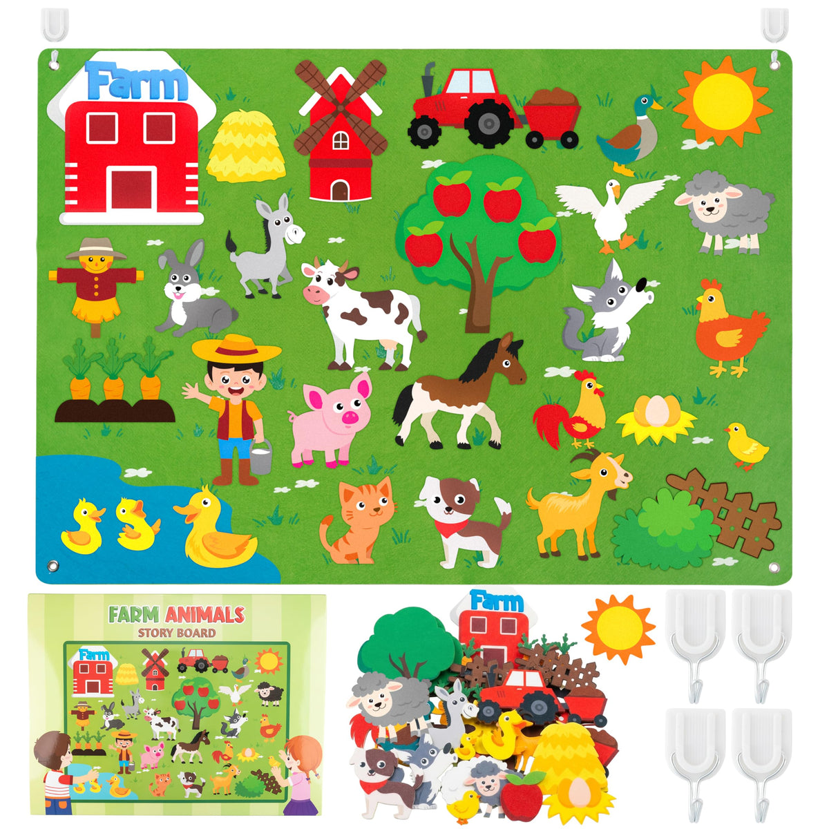 Farm Animals Felt Board Set 38Pcs M851893