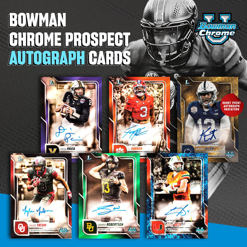 2025 Bowman University Chrome NCAA Football Value Box O929