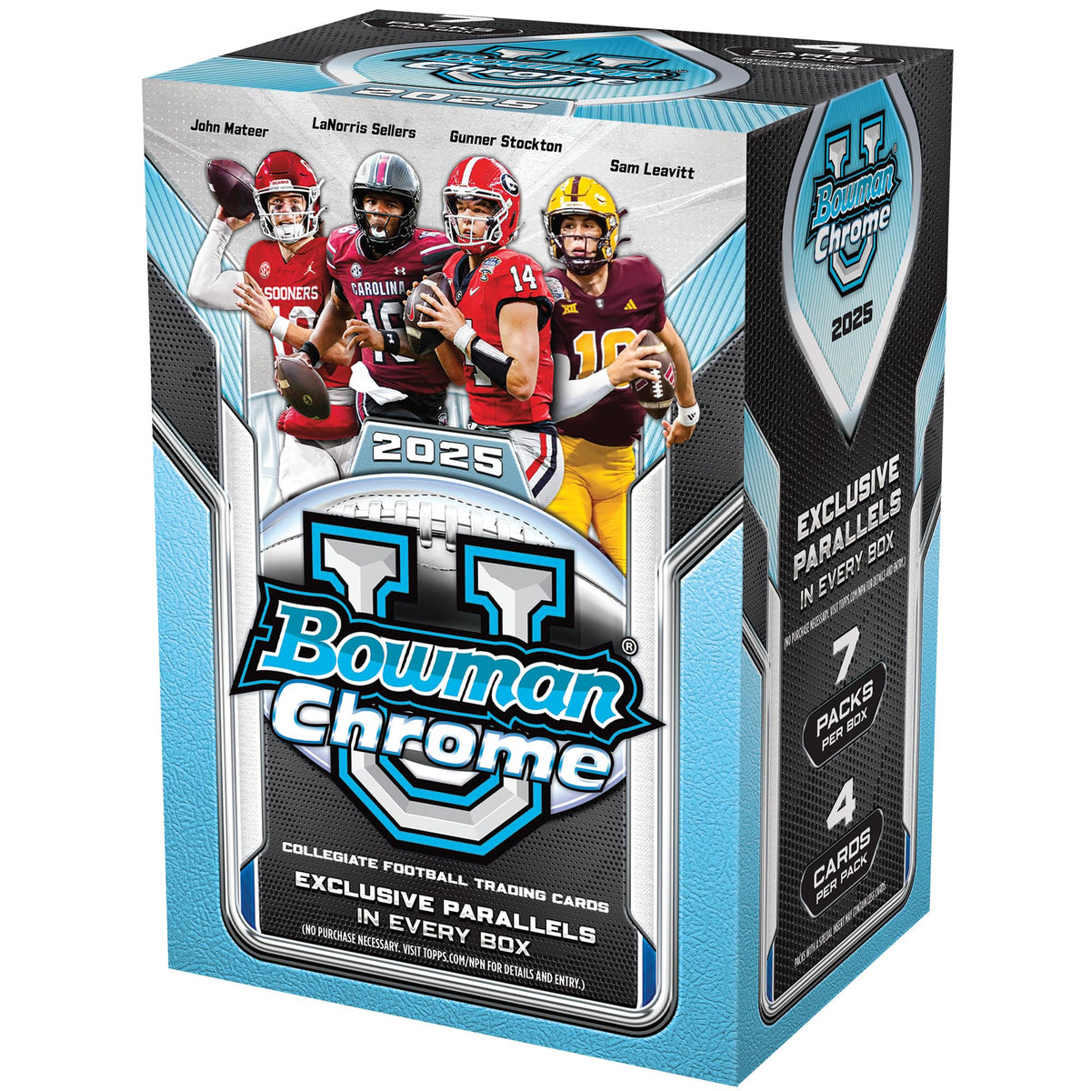 2025 Bowman University Chrome NCAA Football Value Box O929