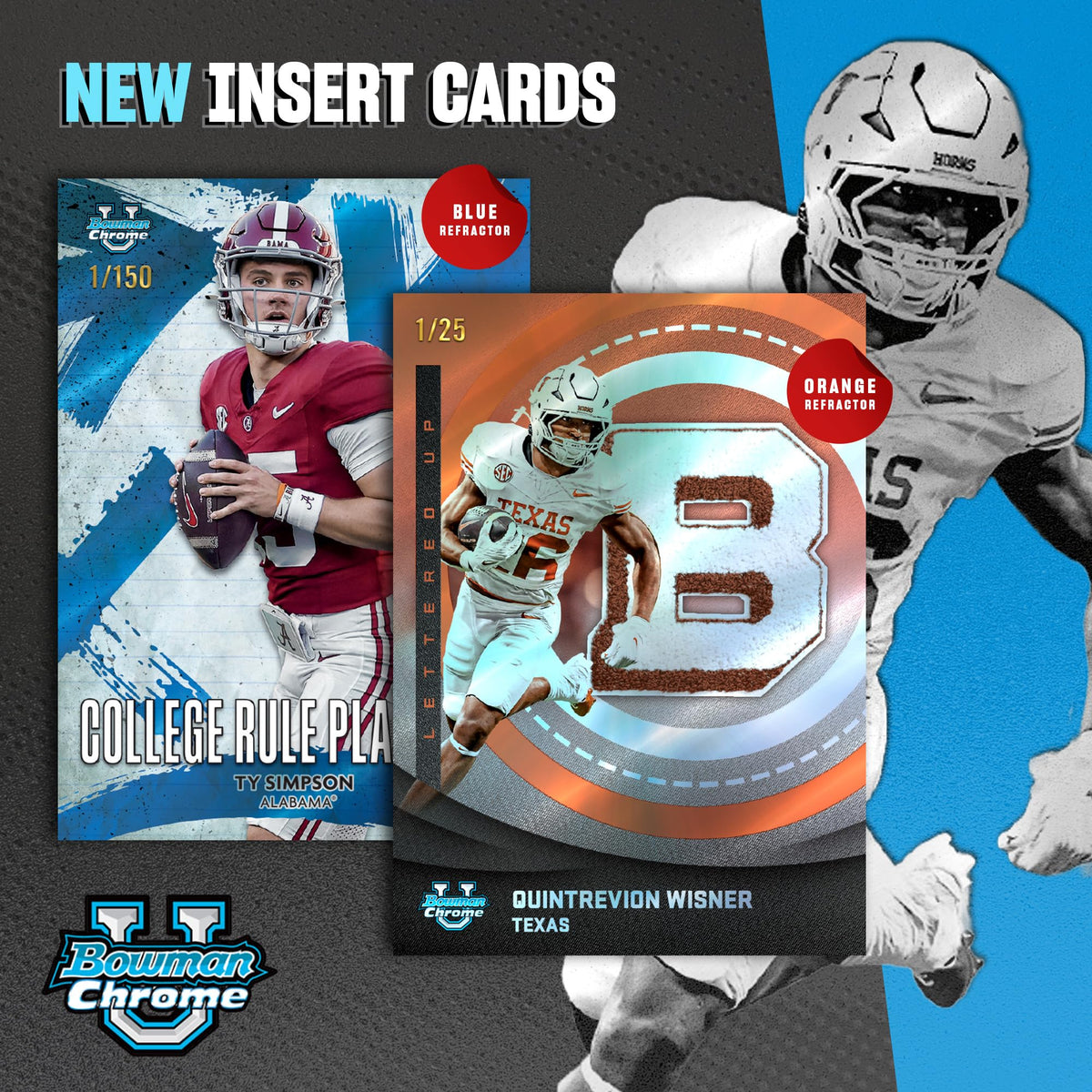 2025 Bowman University Chrome NCAA Football Value Box O929