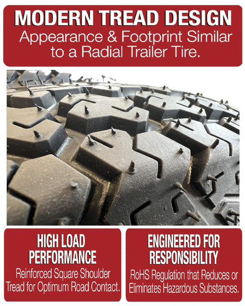 2-Pack Trailer Tire Rim Assembly ST205/75D15 5 Lug Black H9660