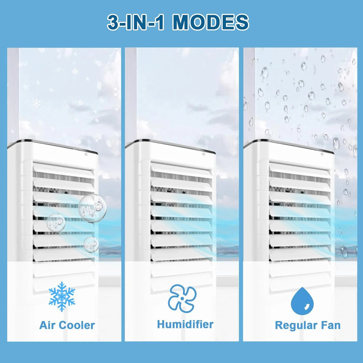 3-IN-1 Portable Evaporative Air Cooler I3072
